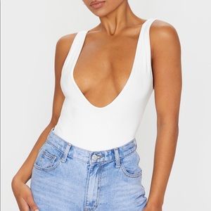 2 Deep V bodysuit